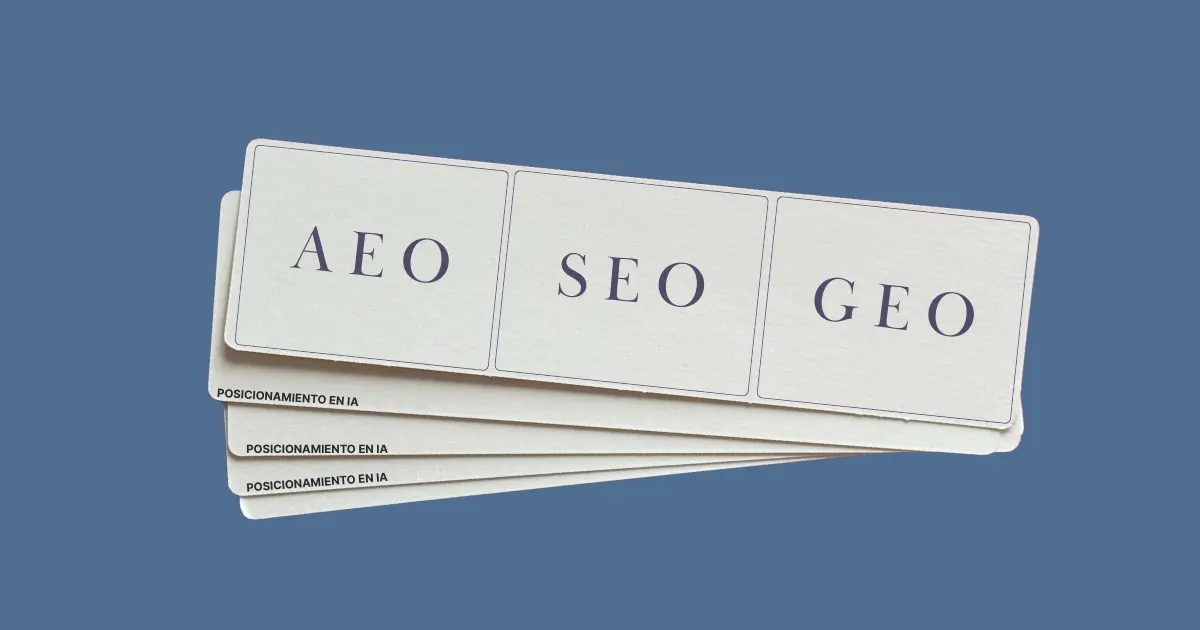 SEO para IA ¿Qué el GEO en marketing? ¿Qué es el AEO en marketing?
